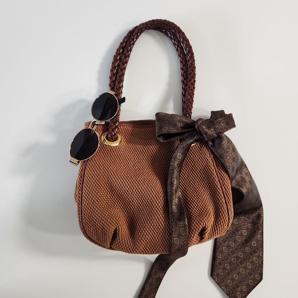 Vintage Desmo Brown Woven Handbag